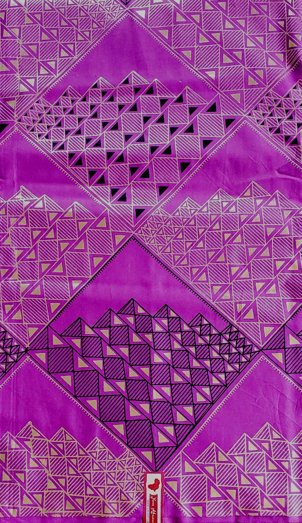 Purple and Gold Print Fabric