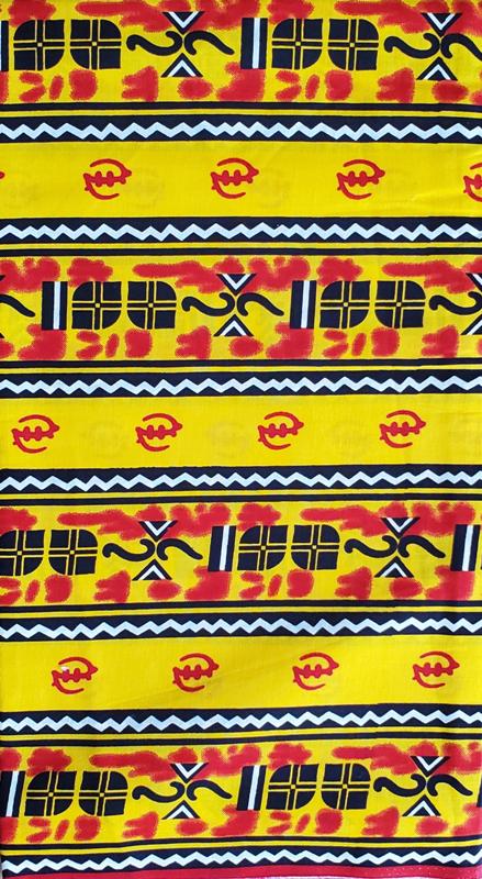 Yellow Gye Nyame African Print Fabric