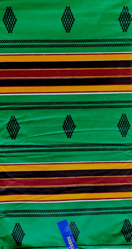 Green African Print Fabric