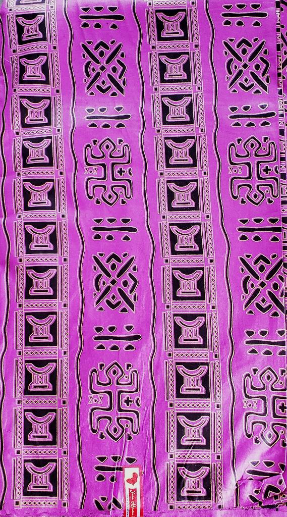 Print Fabric: Purple Adinkra Symbols