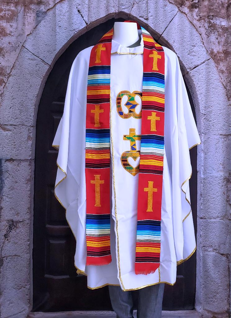Clergy Kente Stole Red Multicultural
