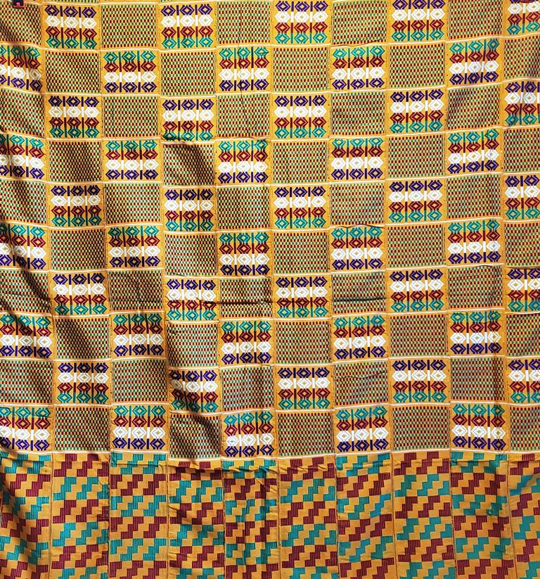 Altar Cloth Gold Multicolor Kente Cloth