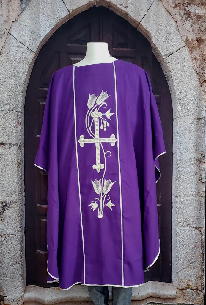 Purple Chasuble Cross Vine