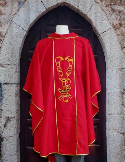 CHASUBLE RED 2 SWORDS PX BACK