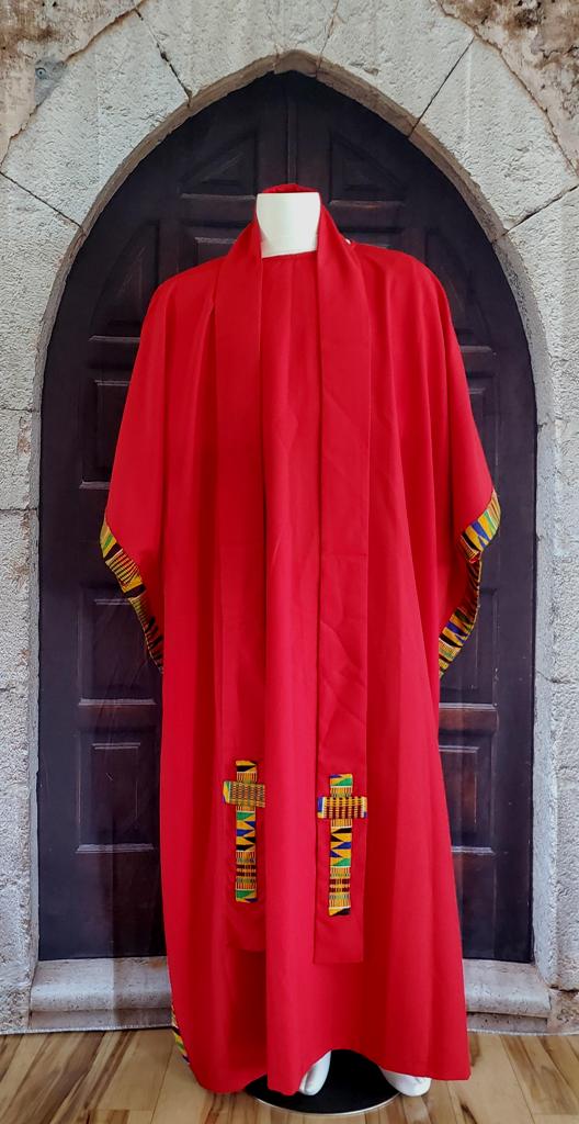 Red Chasuble Kente