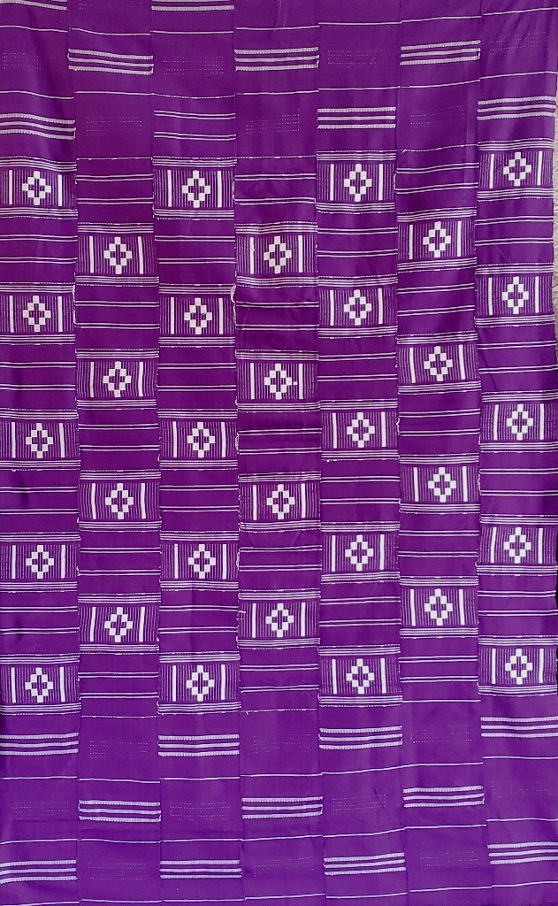 Purple and White Kente Cloth