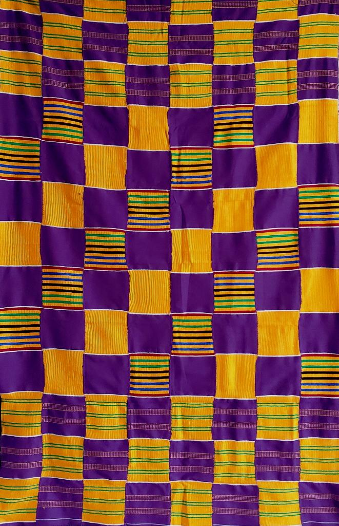 Purple Gold African Colors Kente Cloth
