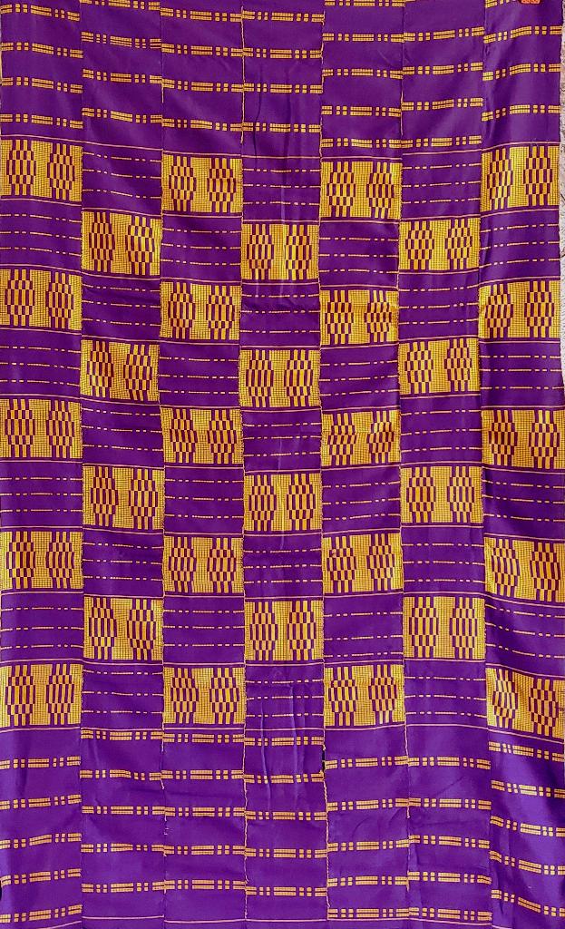 Purple and Gold Kente Cloth