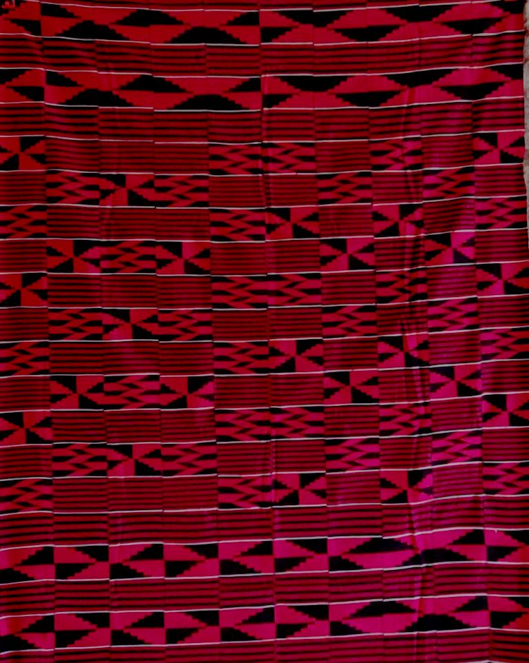 Red and Black Kente Cloth