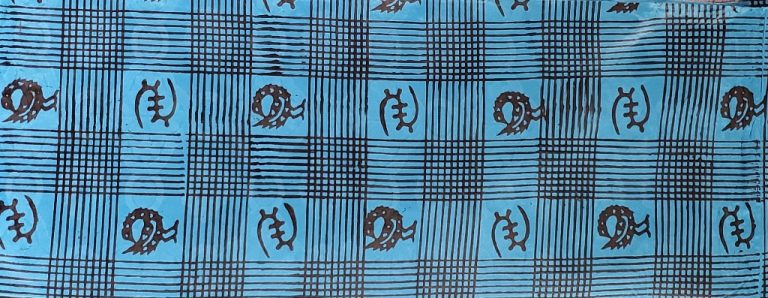 Blue Adinkra Cloth - His Vestments