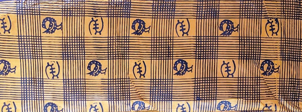 Mustard Adinkra Cloth