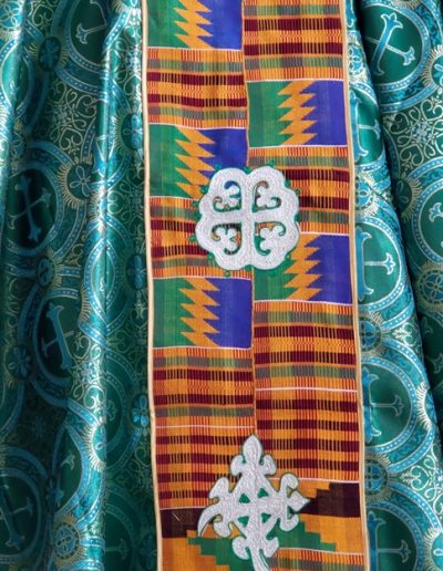 Chasuble NEW Green Close Up